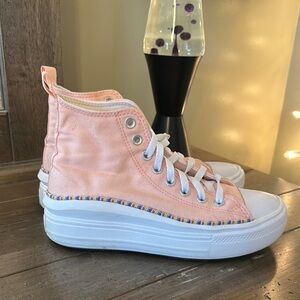 Converse Pink and White Sneakers